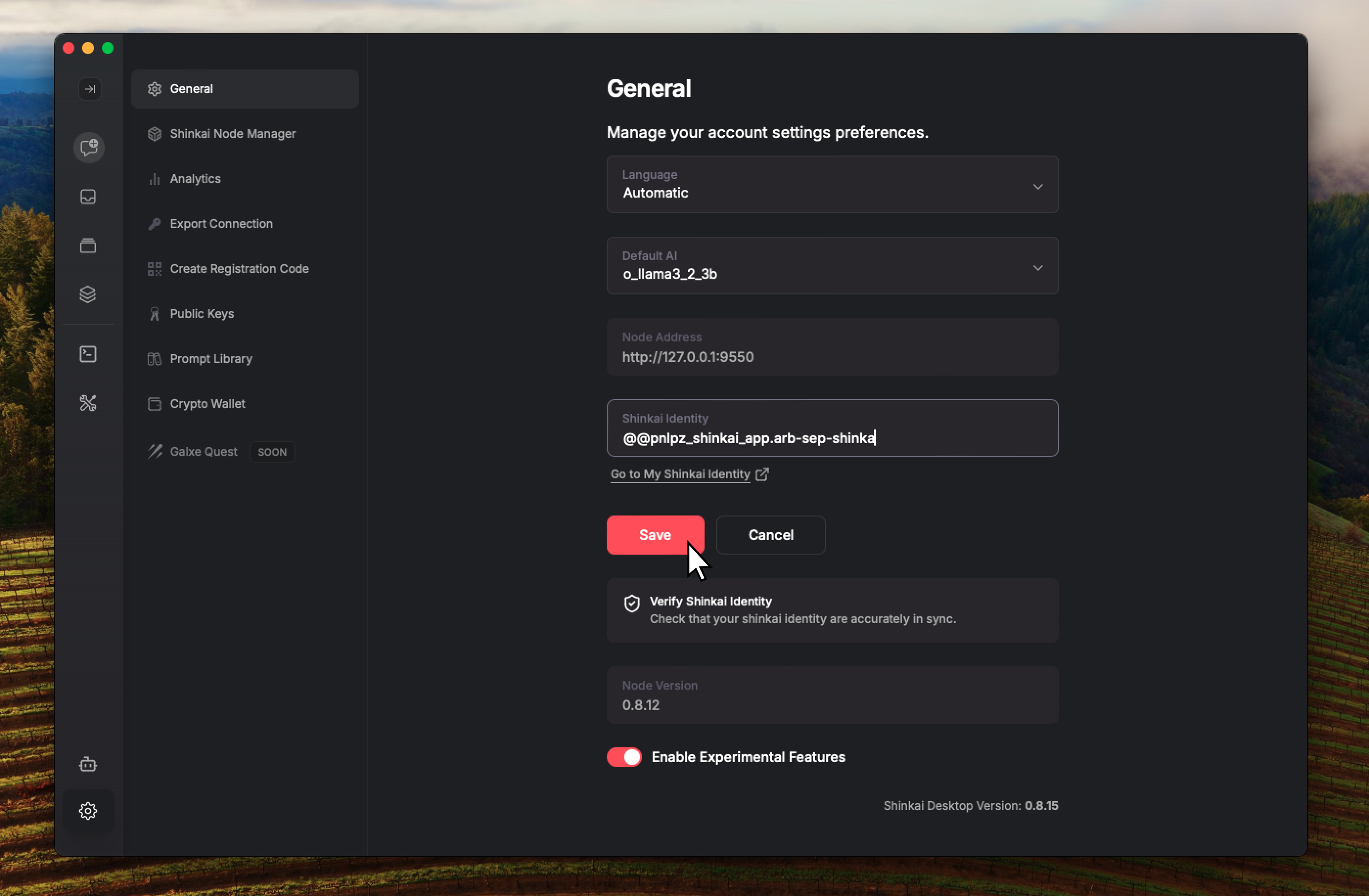 Shinkai Identity connected