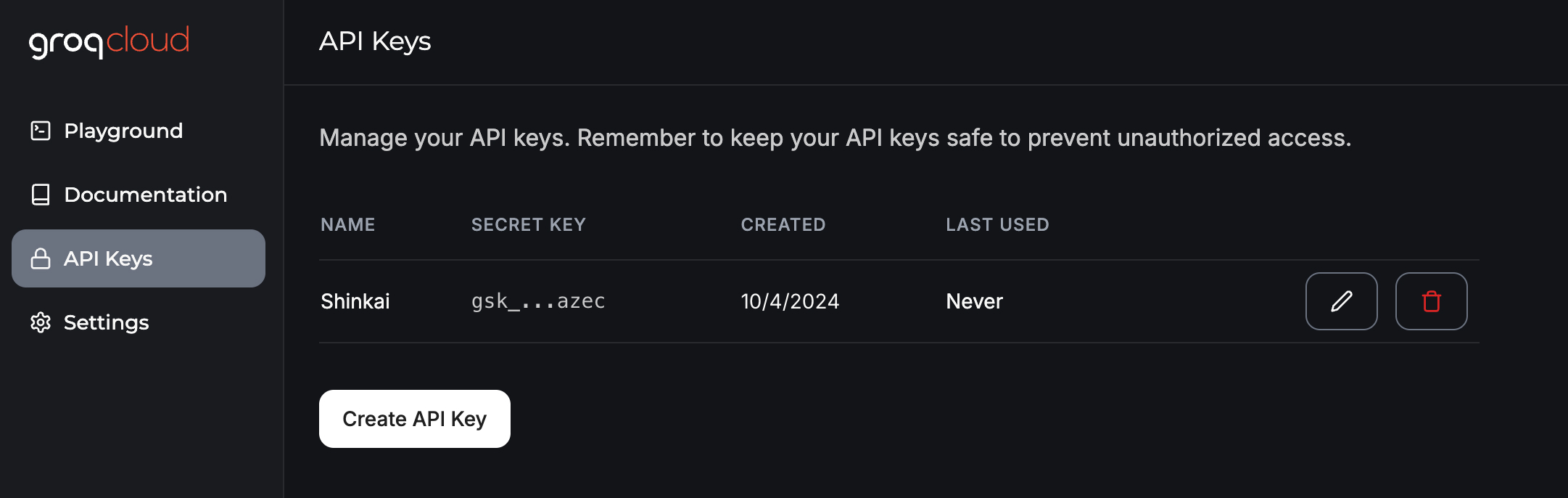 Generate API Key